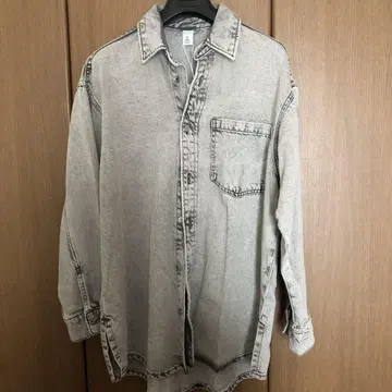 H&M 그레이 데님 셔츠 사이즈 S 새상품