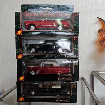시보레 임팔라 1959 1/36 포드 머스탱 1965 1/34