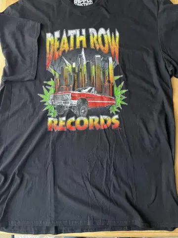 데스 로우 레코드 DEATH ROW 티셔츠 블랙
