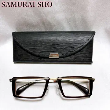 SAMURAI SHO 아ikawa 쇼 갈색 안경 티타늄 S09-J3