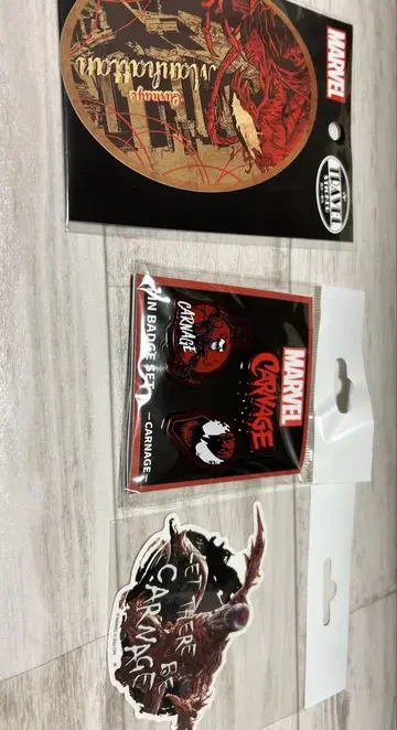 MARVEL 카니지 베놈 스티커 핀 배지 세트