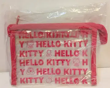 산리오 헬로키티 비닐 멀티 케이스 L 로고 빨간색 2000년