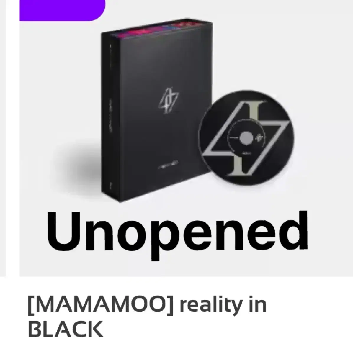 unopened.17개) 마마무 앨범  힙 Reality in BLACK