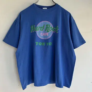 90s TOKYO 하드 록 카페 싱글 스티치 T 프린트 T 도쿄