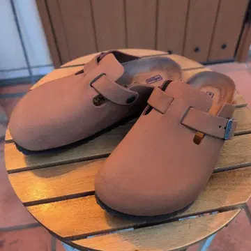 BIRKENSTOCK 브라운 보스턴 샌들 35 22.5cm