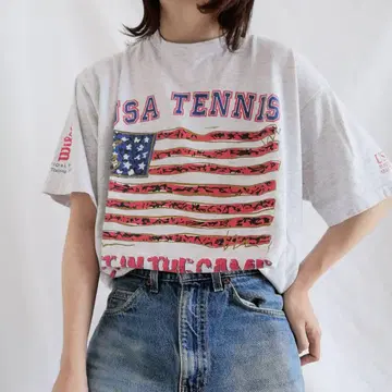 90s 프로모션 티셔츠 윌슨 테니스 싱글 스티치 그레이 USA제
