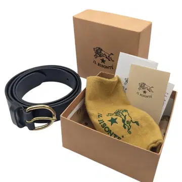 새상품급 ILBISONTE 가죽 벨트 블랙 G0090 일비종떼