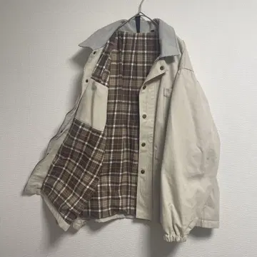 커버올 체크 무늬 베이지