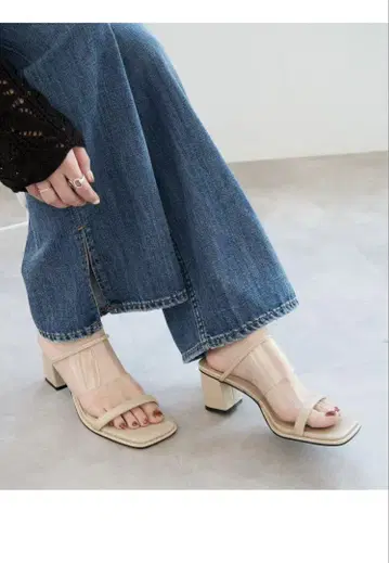 spick&span 클리어 샌들 38 사이즈