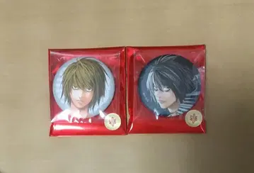 DEATH NOTE 데스노트 팝업 매트 캔뱃지 L 2개