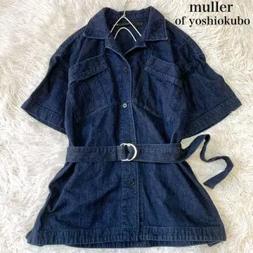 muller of yoshiokubo 데님 오픈 카라 자켓 36