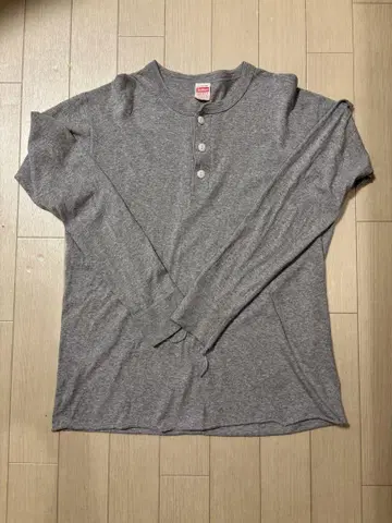 Healthknit 헨리넥 롱T 그레이 USA제
