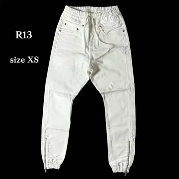 R13 아루사틴 이탈리아제 조거 팬츠 밑단 지퍼