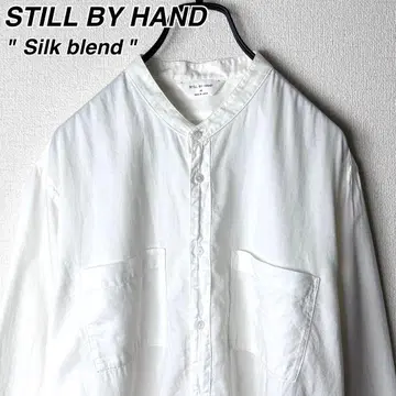 STILL BY HAND 실크 혼방 밴드 카라 셔츠 스틸 바이 핸드