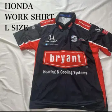 혼다 WORK SHIRT L 사이즈 혼다 레이싱 반팔 셔츠