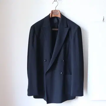 모레스 울 폴리 트로피컬 더블 자켓 블랙 L