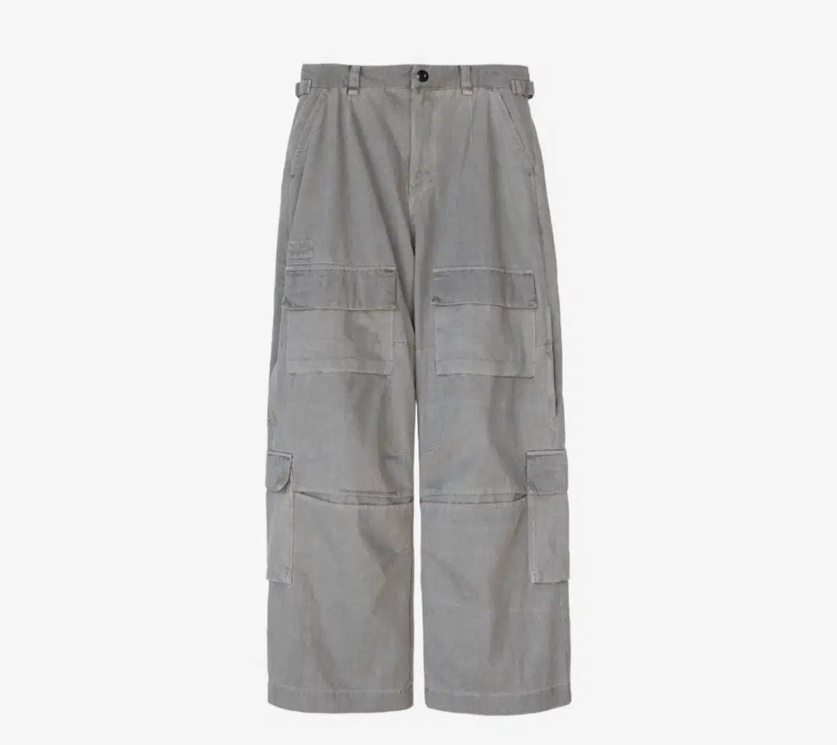 Polyteru No Manual Dyed Cargo Pants Light Gray