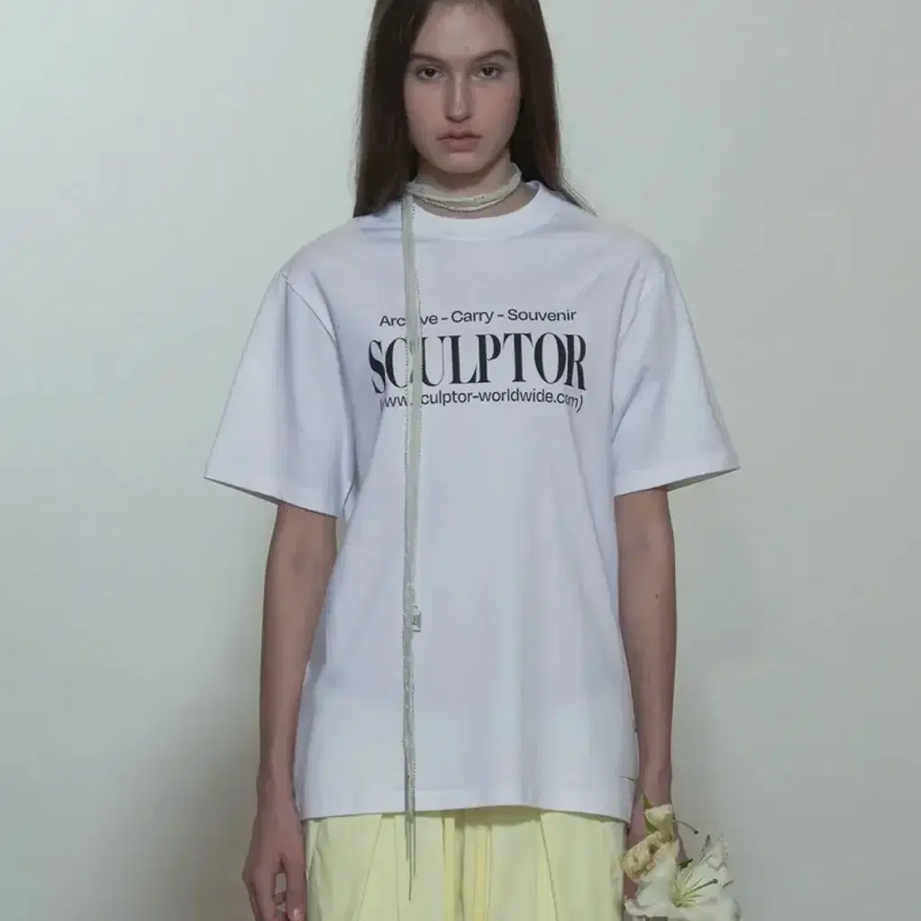 ★SCULPTOR★ Classic Logo Tee White SC24S249WH ช้อป Sculptor Classic Logo Tee Whiteของแท้ที่ SASOM