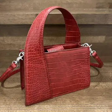 빨간색 크로커다일풍 숄더백 ZARA
