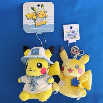 포켓몬 센터 도쿄 베이 & USJ 피카츄 마스코트 2개 세트