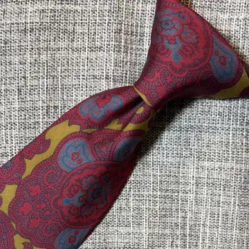 ETRO 에트로 넥타이 페이즐리 카키