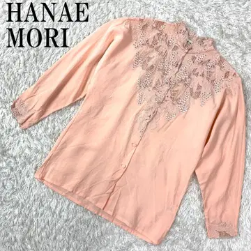 HANAE MORI 하나에모리 블라우스 실크 100% 핑크 9 B558