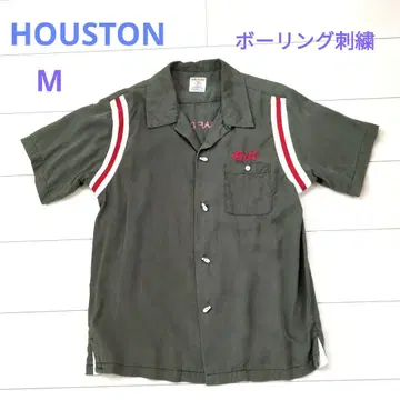HOUSTON 휴스턴 오픈 카라 반팔 셔츠 볼링 자수