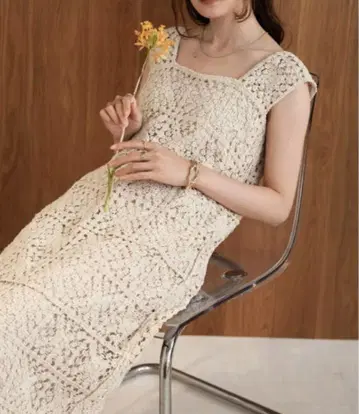 새상품 Bab 크로셰 원피스 크로셰 뜨개질