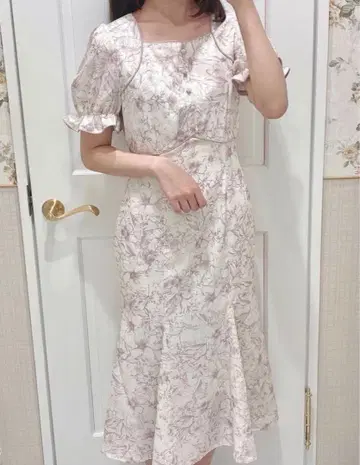 evelyn 에블린 꽃무늬 롱 원피스 머메이드 원피스
