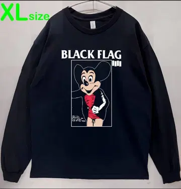 남녀 공용 블랙 플래그 BLACK FLAG 긴팔 티셔츠 롱T 블랙
