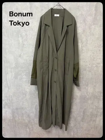 Bonum Tokyo 트렌치코트 롱 코트 카키