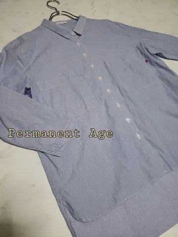 새상품급 파마 에이지 스트라이프 코튼 셔츠 블라우스
