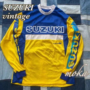 vintage SUZUKI 메쉬 모토크로스 셔츠 L 사이즈 일본제