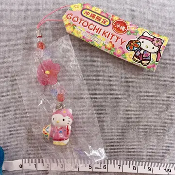 헬로키티 오키나와 한정판 GOTOCHI KITTY 비즈 네자케