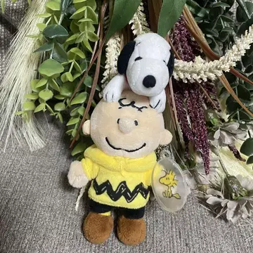 USJ 스누피 & 찰리 브라운 스트랩 마스코트 키링