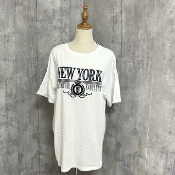 SUREVE NEW YORK 자수 로고 빅 실루엣 루즈핏 티셔츠