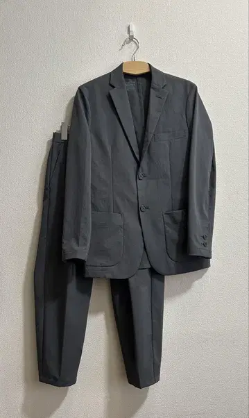컨디션 최상 무인양품 MUJI 셋업 스트레치 자켓 그레이 XS