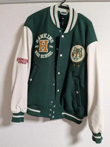 H&M 기묘한 이야기 바시티 자켓 XL