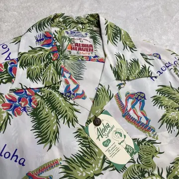 새상품 SUN SURF 코코넛 버튼 레이온 인기 패턴 S 사이즈