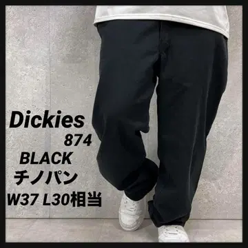 디키즈 874 블랙 치노 팬츠 워크 팬츠 W37 L30 상당