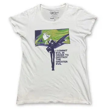 초레어 00s CODE GEASS 르르슈 C.C. 반팔 애니메이션 티셔츠