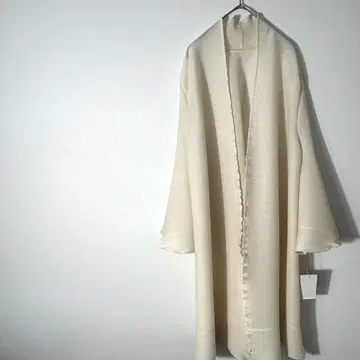 아이보리 무지 겉옷 플리츠 롱 가디건풍 M~L 겉옷