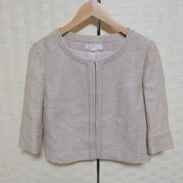 쿠미교쿠 노카라 자켓 베이지 계열 봄 골드 라메