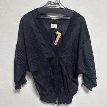 새상품급 비어즐리 레이스 겉옷 블랙