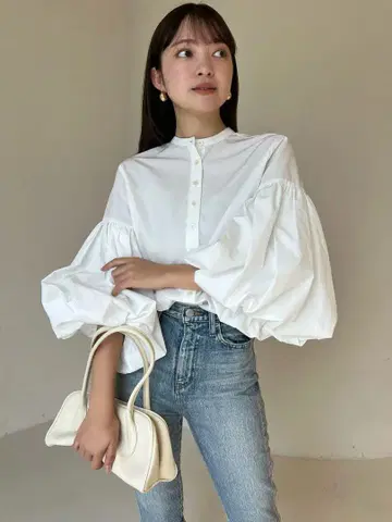 anuans 볼륨 슬리브 블라우스