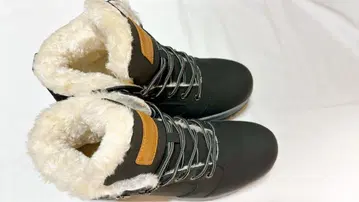 방한 부츠 남성용 방수 트레킹 부츠 속기모 26.5cm 블랙