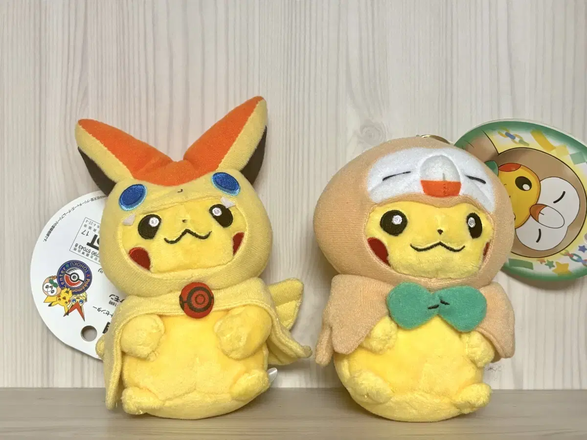 Tax O, best condition Poncho Chuu, Rowlet, Victini, Pikachu, Poncho Chuu Limited Edition Pokemon Doll
