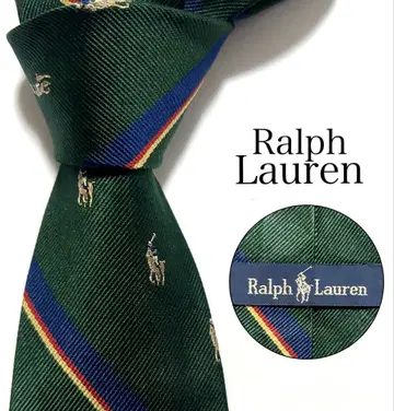 Ralph Lauren 넥타이 아가일 서덜랜드 패턴 포니 올 패턴 그린