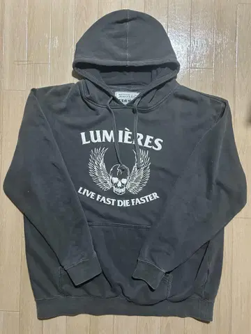레어 LUMIERES 후드티 스컬 폼 프린트