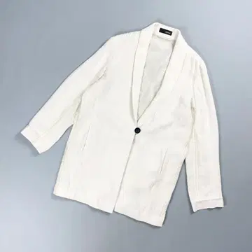 styling/ 백 새틴 롱 자켓 화이트 사이즈 0*CD109